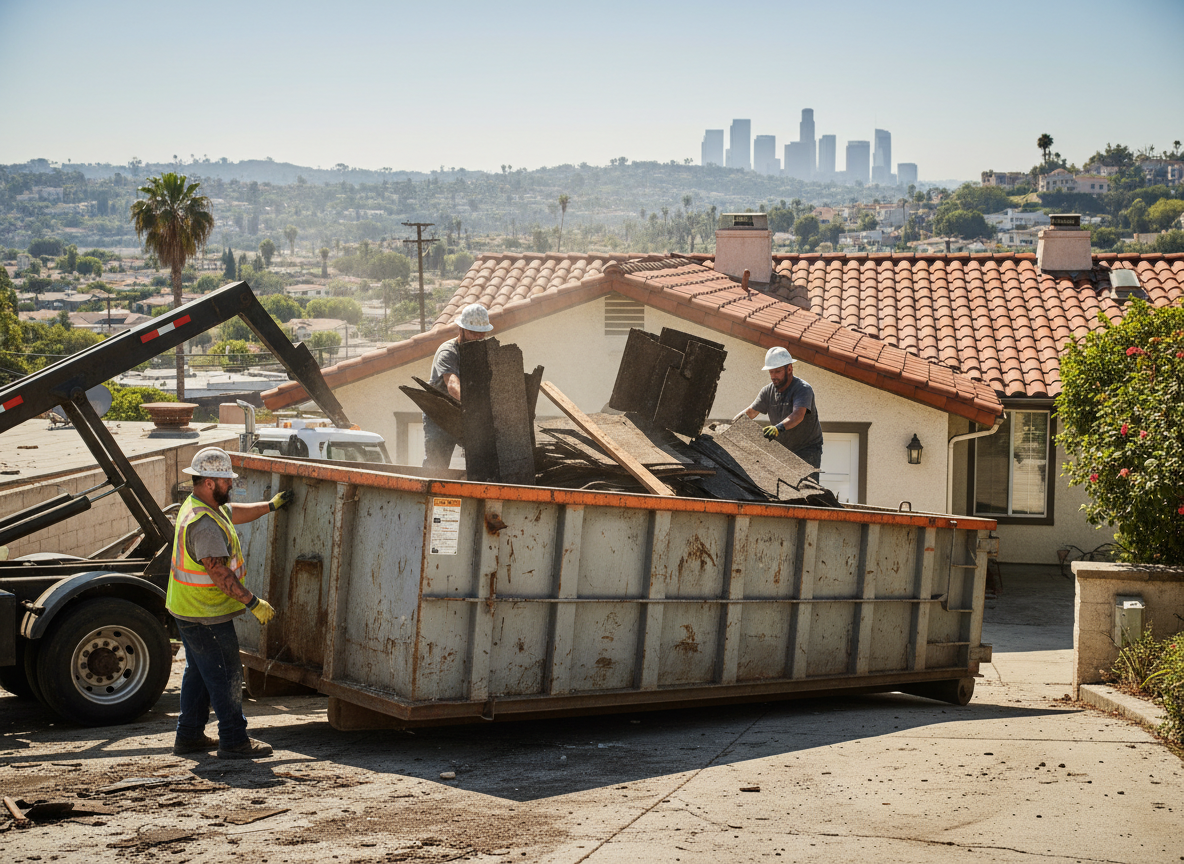 Roofing Dumpster Rental in LosAngeles, CA